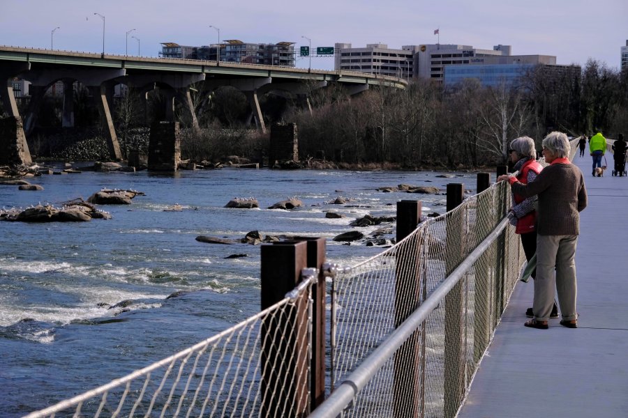 The James River is forecast to see an increase in flash floods due to climate change, with an increased risk of toxic runoff. (Photo: Ben Paviour/VPM News)