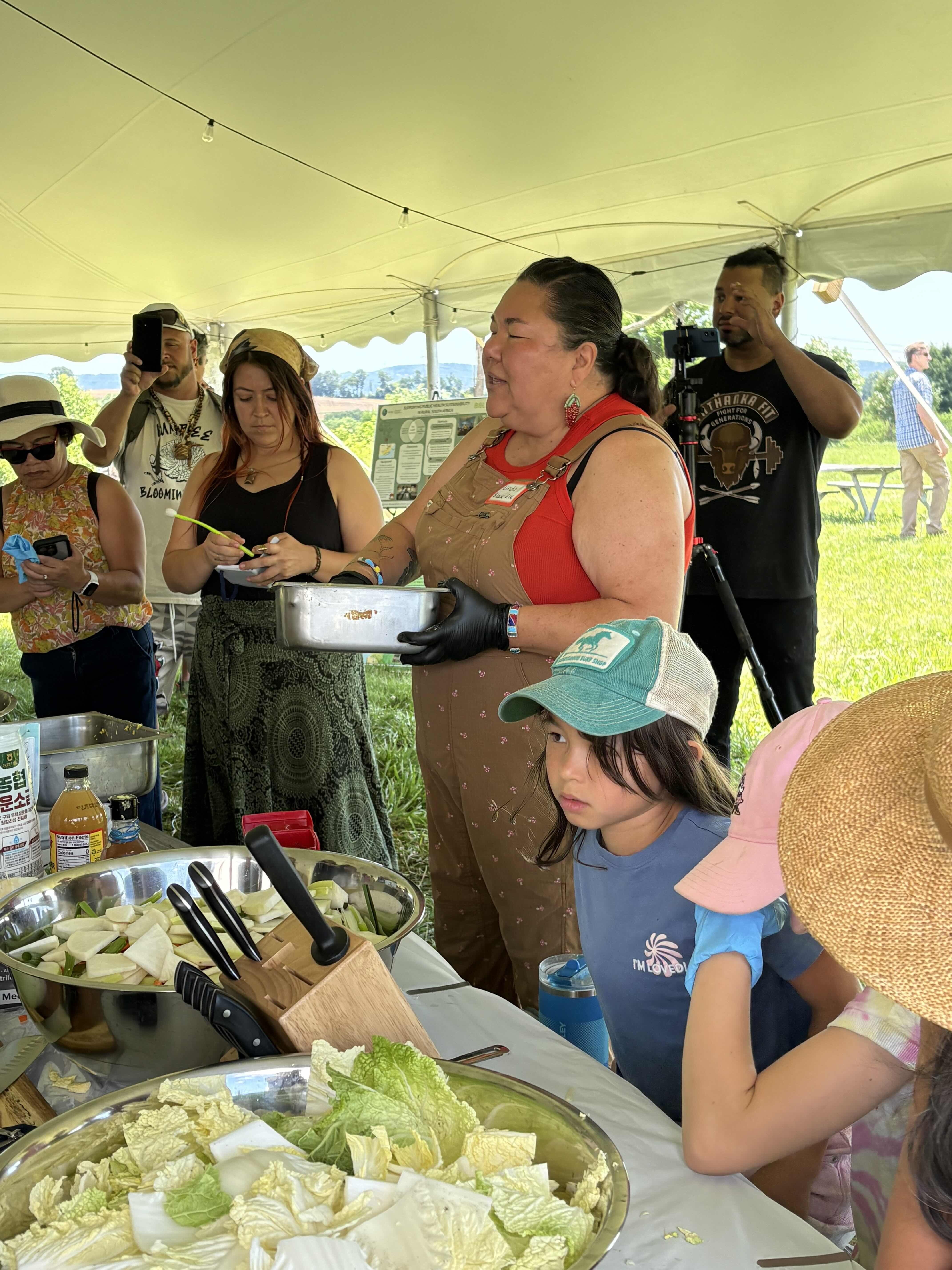 Indigenous food program to bring culturally appropriate lunches to Virginia schools 1 Ethnobotanist Linda Black Elk leads a session on food preservation and native spice mixes on Saturday, June 13, 2026, at the REED Center for Ecosystem Reintegration in Middletown, Maryland.