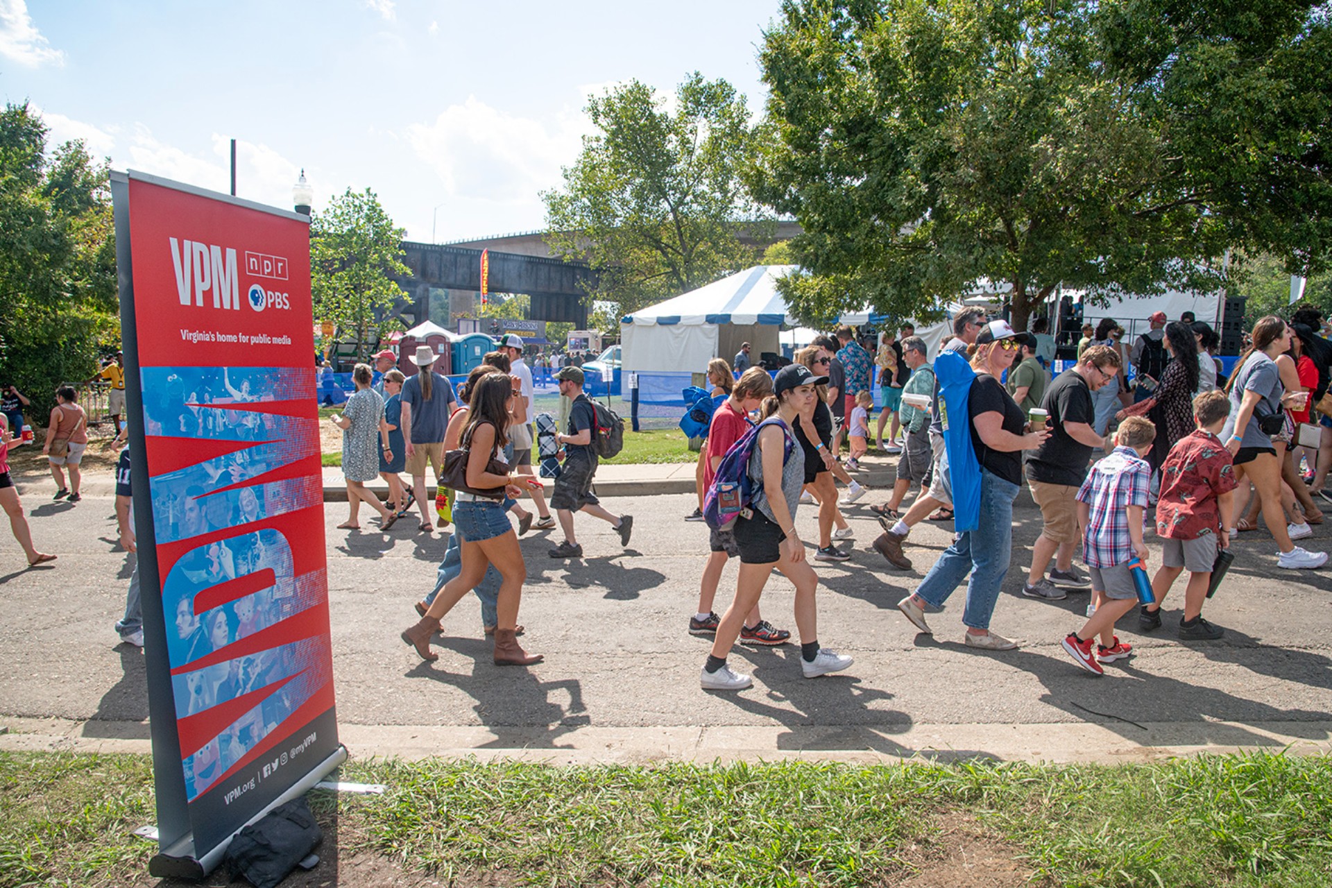 Scenes from the VPM tent at the Richmond Folk Festival