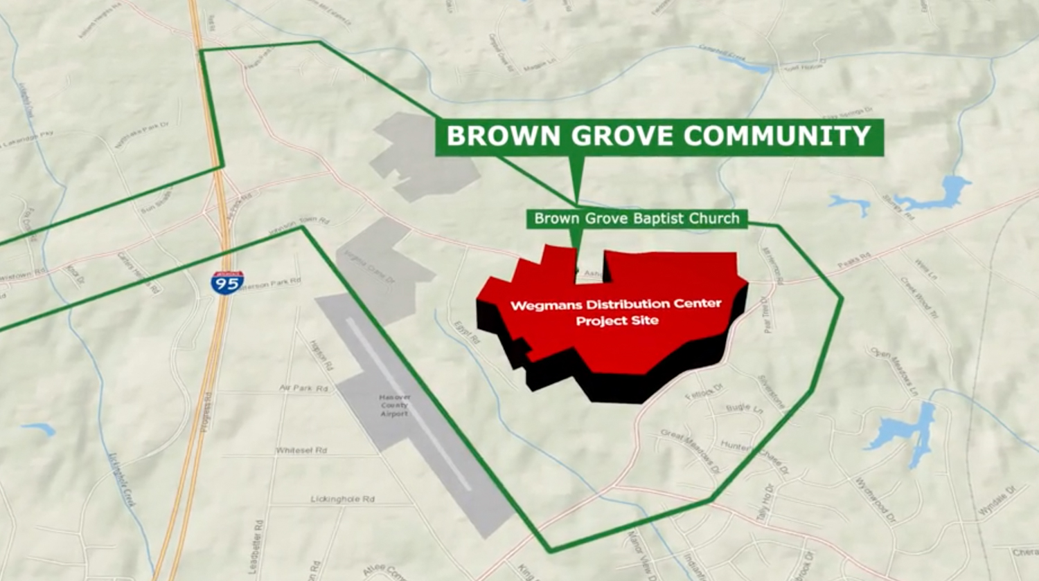 Hanover church anchors historic Black community of Brown Grove 2 A map of the Wegmans site's location in the Brown Grove community. (Photo courtesy of Martin Montgomery)
