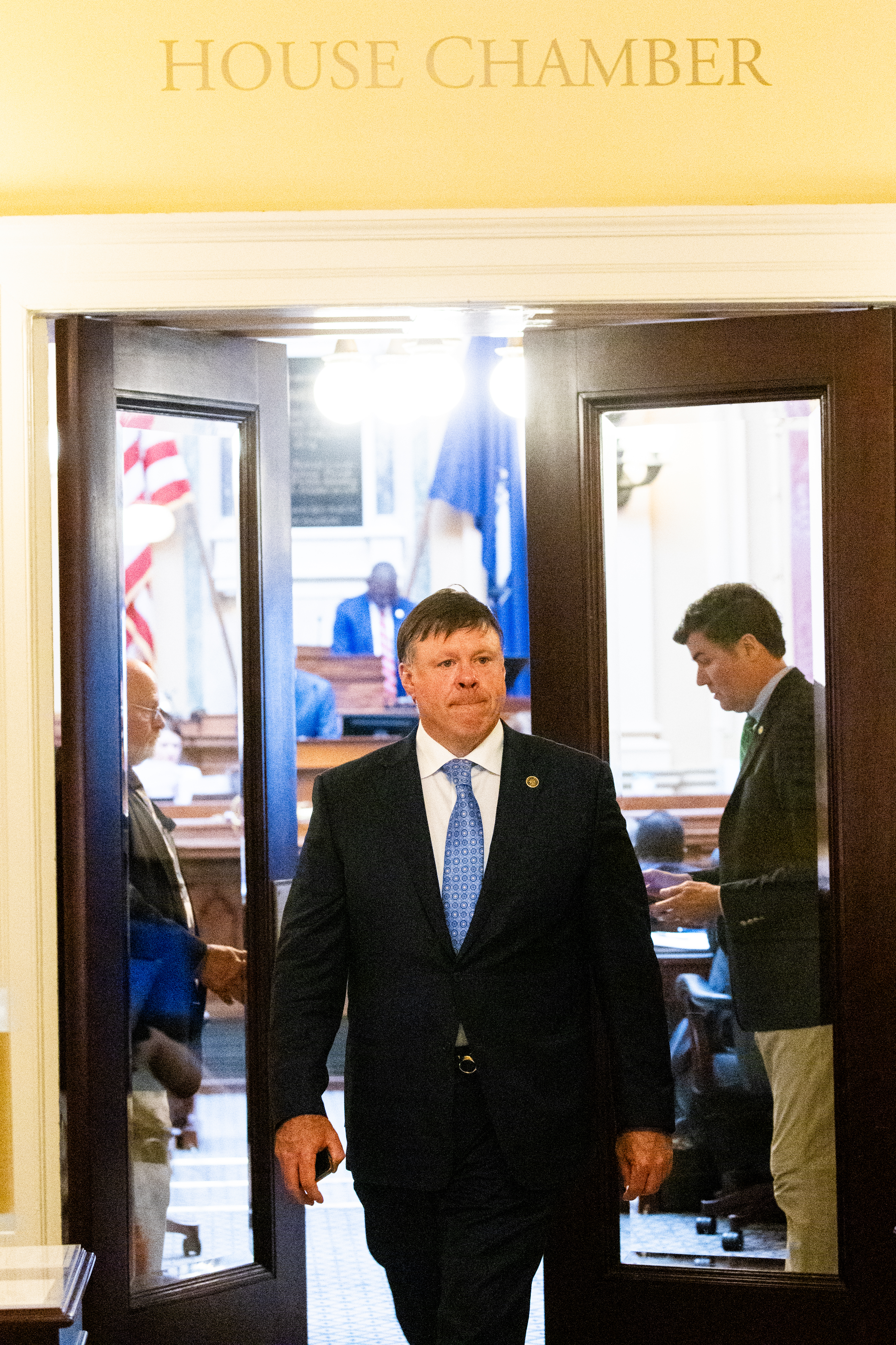 Sen. Ryan McDougle, R-Hanover, leaves the House chamber Wednesday, April 17, 2024 at the Virginia State Capitol in Richmond.