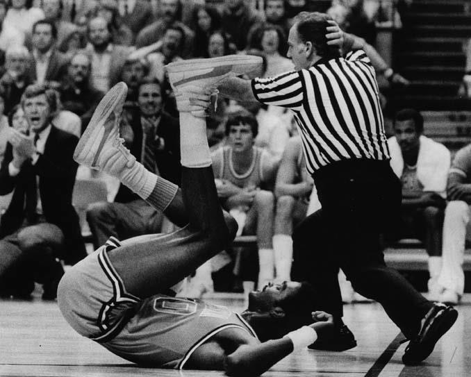 State budget delivers unexpected $15M for Richmond Coliseum demolition 1 Ralph Sampson of the Virginia Cavaliers men's basketball team falls to the floor as a referee calls an offensive foul during a game against the University of Richmond on December 29, 1982, at the Richmond Coliseum. (Photo: Unknown/Richmond Times-Dispatch)