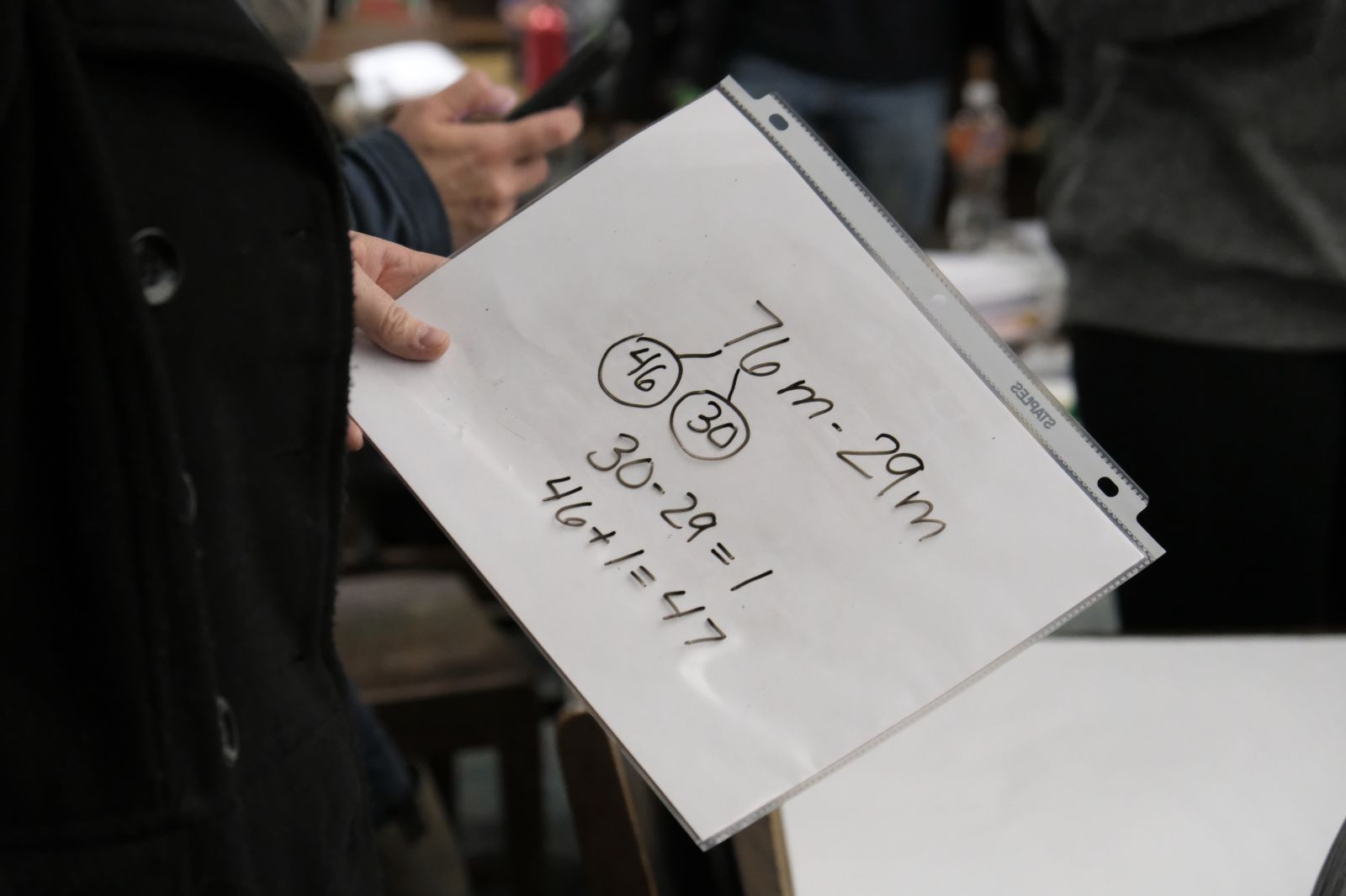 Eureka Math has students break down difficult problems into simpler ones. This technique can help students approach more challenging equations at a younger age. (Photo: Megan Pauly/VPM News)