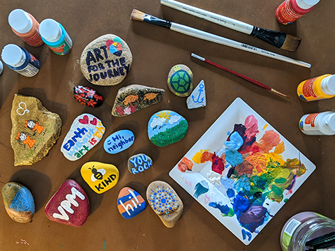 The Creative Corner: "Art for Me, Art for You" 2 community rocks