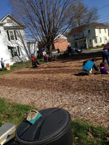 Mulch Myths 1 Wood chips in the garden at Bridgewater College to make the paths. We had chips delivered from arborists and college grounds crew.