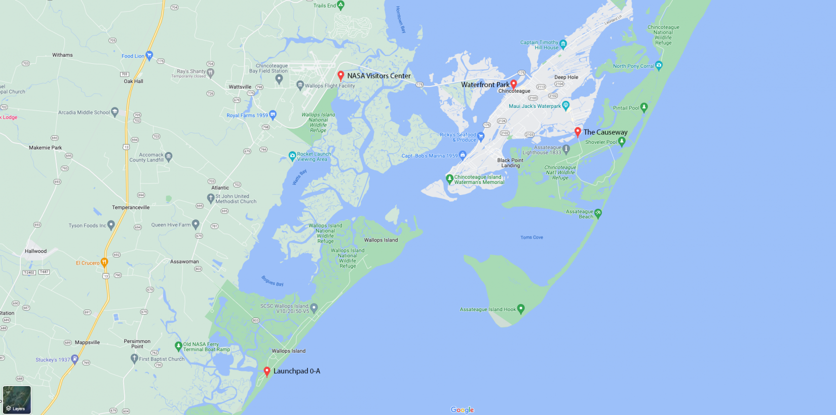 A traveler’s guide to rocket launches at Wallops Island 5 Launch viewing areas