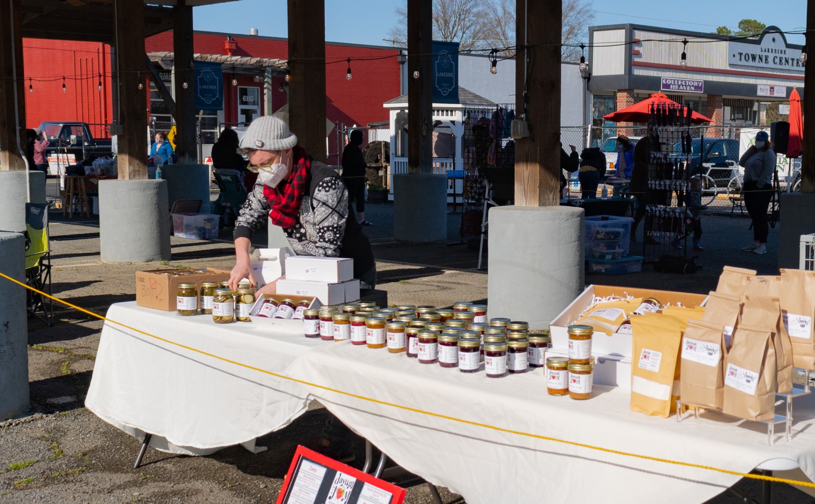 A Hot Pink Fridge Is Helping Feed a Community 2 Along with founding The Safe Space Market, Andy Waller also owns Dayum This is My Jam, selling jams, salsas and pickles named after hit songs. (Photo: Alex Scribner/VPM News)